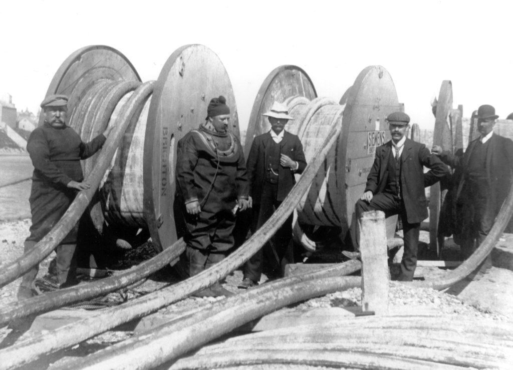 Seewasserverkabelung - um 1870